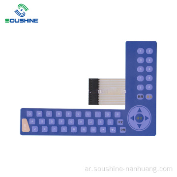 مفتاح غشاء مصفوفة لوحة المفاتيح المتعددة باللون الأزرق 2.54 درجة